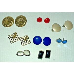 Lot Of Vintage Earrings Costume Jewelry - Clip On and Screw On Style